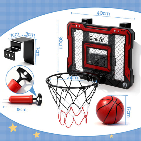 Everfit Mini Basketball Hoop with LED Scoreboard - 40 x 30cm