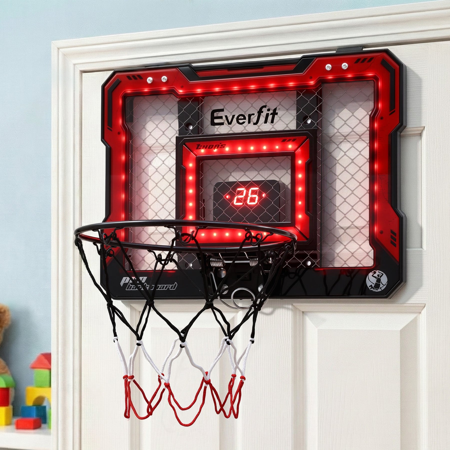 Everfit Mini Basketball Hoop with LED Scoreboard - 40 x 30cm