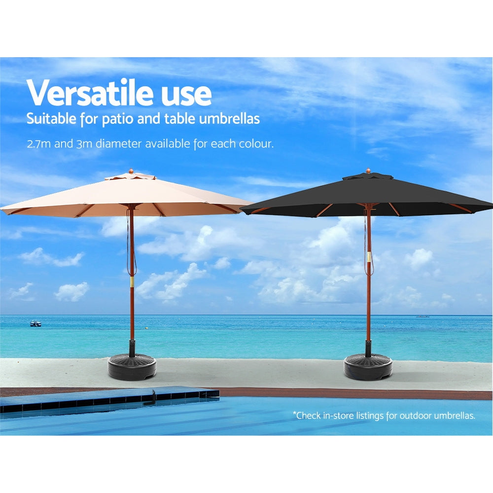 Instahut 51cm Outdoor Umbrella Base Round Stand, 23kg Water-Filled Stability