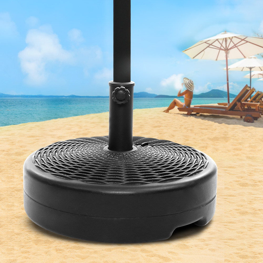 Instahut 51cm Outdoor Umbrella Base Round Stand, 23kg Water-Filled Stability