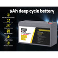 Giantz 12V Deep Cycle Battery 9Ah - Portable, AGM, 1400 Cycles, Maintenance-Free - SuperSaverAU - view 2