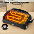 GRILLZ Electric Smokeless BBQ Grill 52cm x 36cm, 1950W, Non-stick, Indoor/Outdoor - SuperSaverAU - view 6