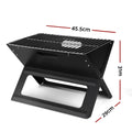 Grillz Portable Charcoal BBQ Grill 45.5cm x 30cm x 30cm, Foldable, Lightweight - SuperSaverAU - view 2