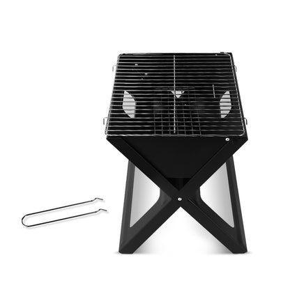 Grillz Portable Charcoal BBQ Grill 45.5cm x 30cm x 30cm, Foldable, Lightweight