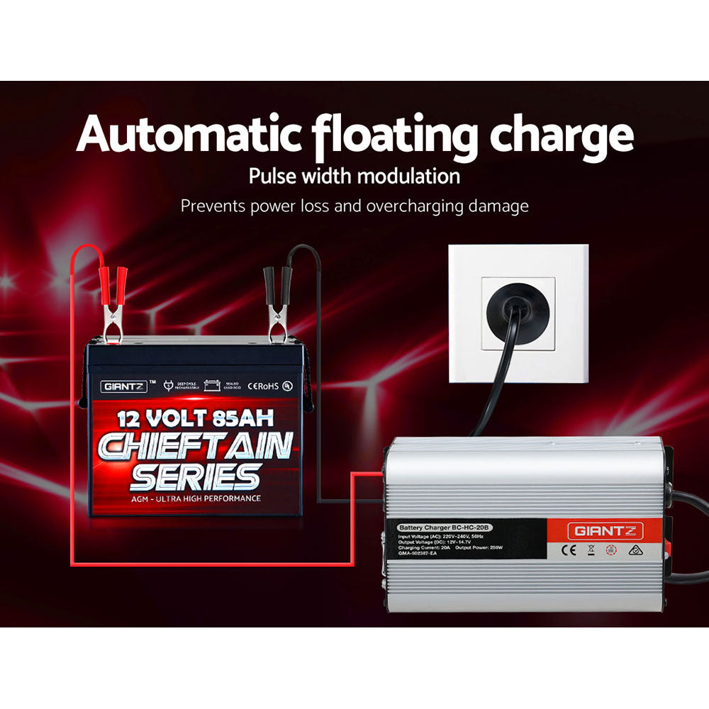 Giantz 20A Battery Charger 12V with Automatic Overcharge Protection, 1.2kg - SuperSaverAU - view 7