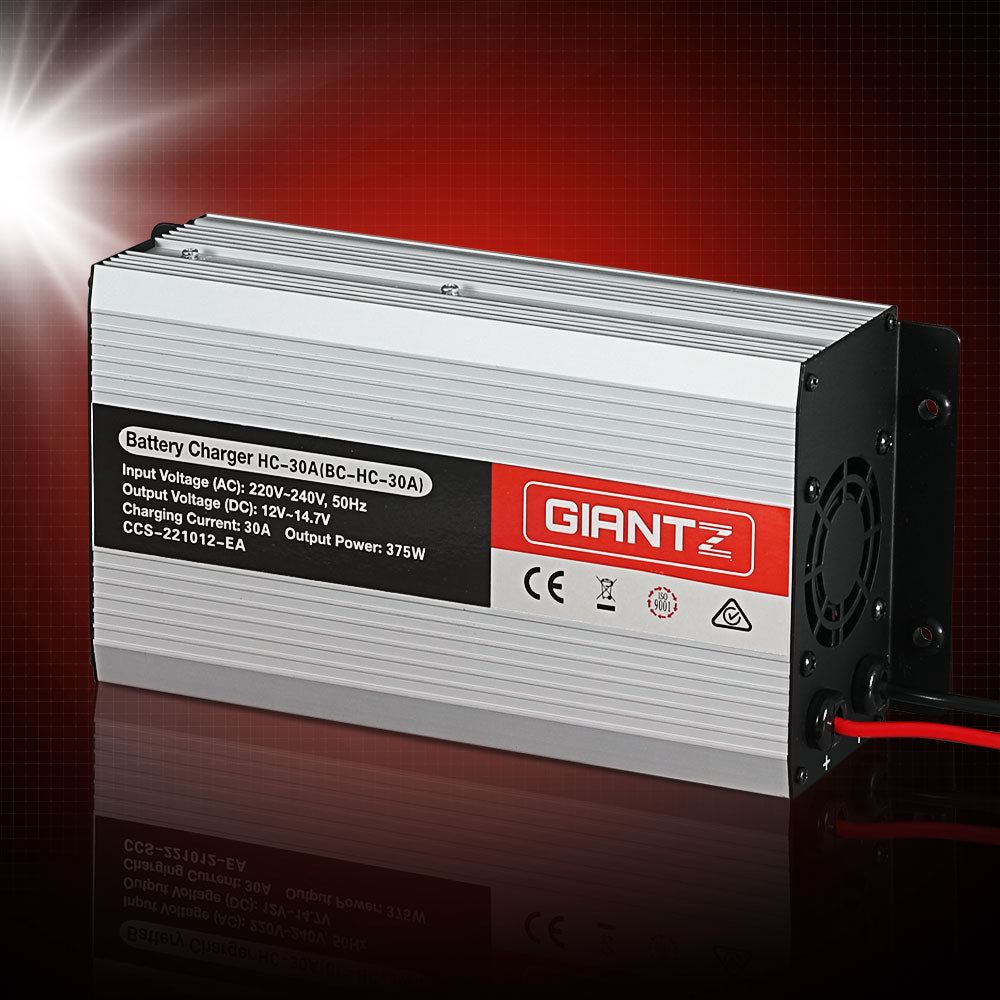Giantz 30A Battery Charger 12V with Safety Features for Car, Boat, Caravan - SuperSaverAU - view 7