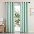 Artiss Blockout Eyelet Curtains – Green 132 x 213cm 2 Panels, Thermal Insulated