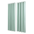 Artiss Blockout Eyelet Curtains – Green 132 x 213cm 2 Panels, Thermal Insulated