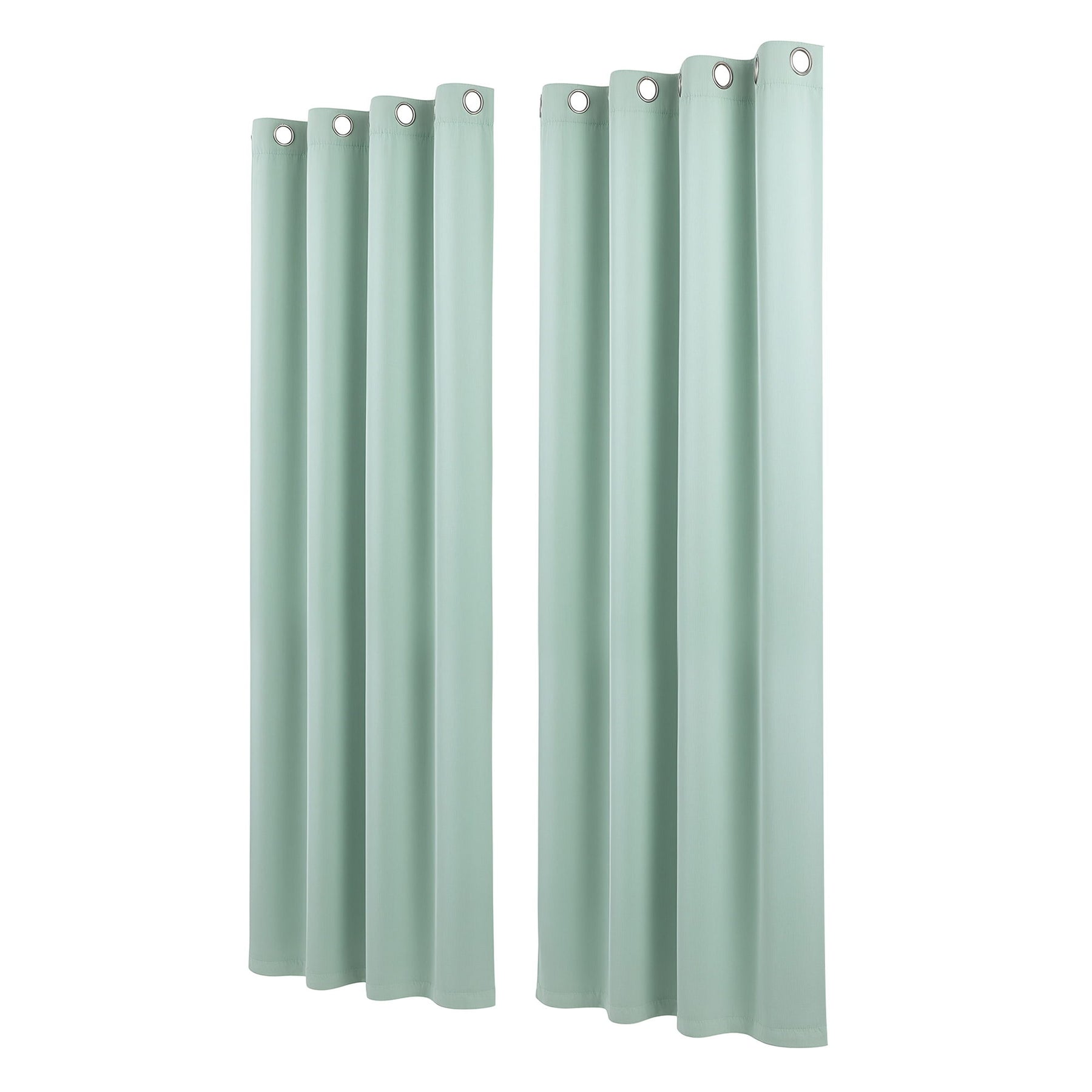 Artiss Blockout Eyelet Curtains – Green 132 x 213cm 2 Panels, Thermal Insulated