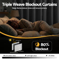 Artiss Blockout Eyelet Curtains – Grey 132 x 213cm 2 Panels, Thermal Insulated