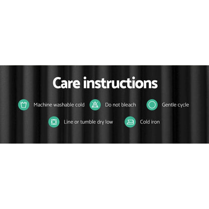 Artiss Blockout Curtains Eyelet 140x230cm Black, Thermal Insulation, Noise Reduction