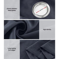 Artiss Blockout Curtains Eyelet 140x230cm Charcoal, Thermal Insulation, Noise Reduction - SuperSaverAU - view 5