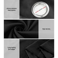 Artiss Blockout Curtains Eyelet 180x213cm Black, Thermal Insulation, Noise Reduction - SuperSaverAU - view 6