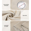 Artiss Blockout Curtains Eyelet 300x230cm Beige - Thermal Insulation, Noise Reduction - SuperSaverAU - view 6