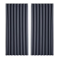 Artiss Blockout Curtains Eyelet 300x230cm Charcoal, Thermal Insulation, Noise Reduction - SuperSaverAU - view 1