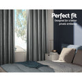Artiss Blockout Curtains Eyelet 140x230cm Grey Shine, Thermal Insulation, Noise Reduction - SuperSaverAU - view 3