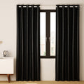 Artiss Blockout Curtains Eyelet 180x213cm Black Shine, Thermal Insulation, Noise Reduction - SuperSaverAU - view 6