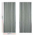 Artiss Blockout Curtains Eyelet 240x230cm Grey Shine, Thermal Insulation, Noise Reduction - SuperSaverAU - view 2
