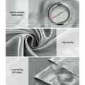 Artiss Blockout Curtains Eyelet 300x230cm Grey Shine - Thermal Insulation, Noise Reduction - SuperSaverAU - view 4