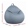 Artiss Splash-Proof Outdoor Bean Bag Chair Cover - Grey