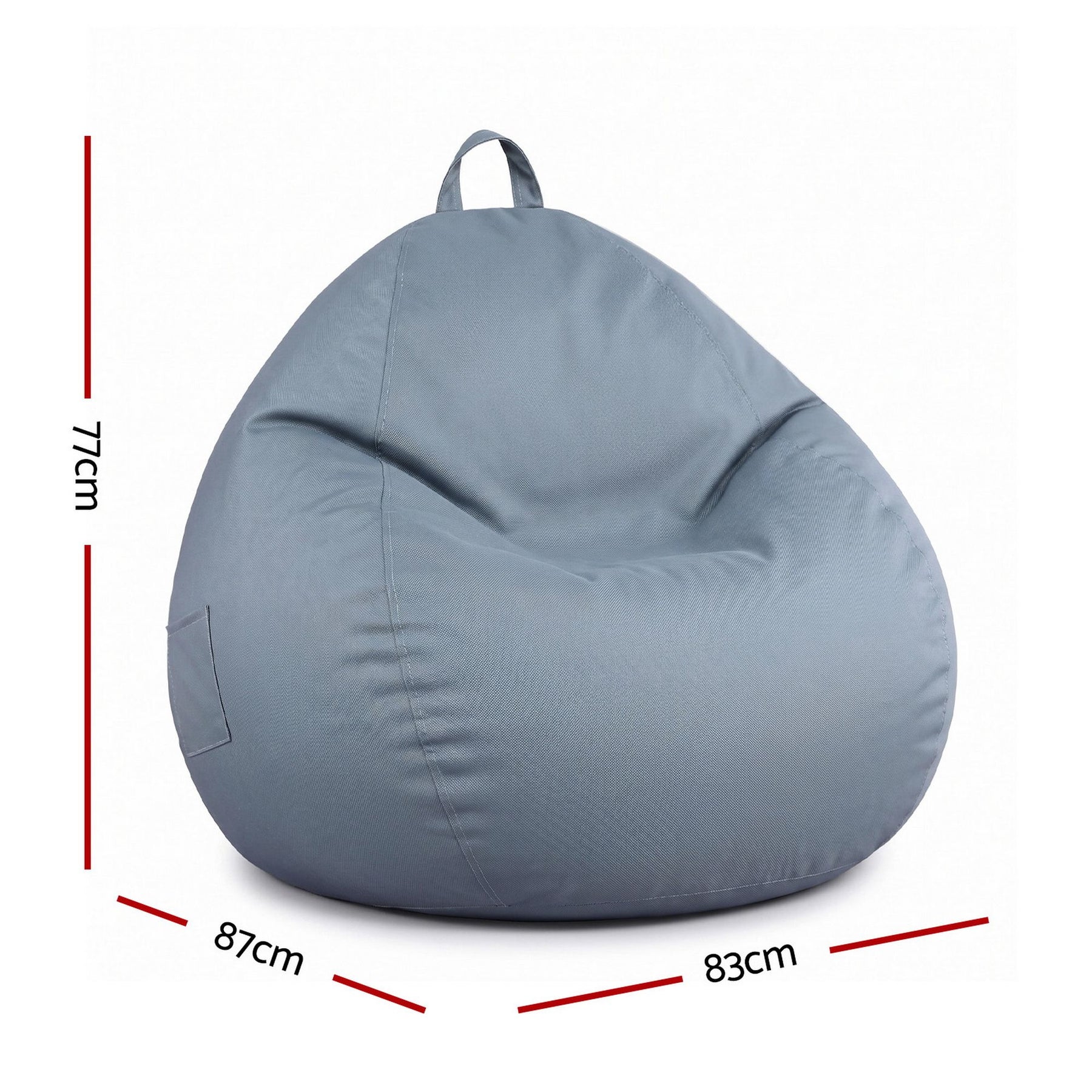 Artiss Splash-Proof Outdoor Bean Bag Chair Cover - Grey