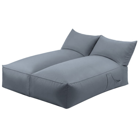 Artiss Outdoor 2 Seater Bean Bag Chair Cover Grey