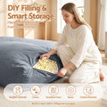 Artiss Outdoor 2 Seater Bean Bag Chair Cover Grey
