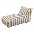 Artiss Outdoor L-Shaped Bean Bag Chair Cover - Taupe & White