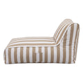 Artiss Outdoor L-Shaped Bean Bag Chair Cover - Taupe & White