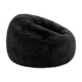 Artiss Faux Fur Round Bean Bag Chair Cover - Black