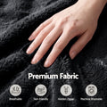 Artiss Faux Fur Round Bean Bag Chair Cover - Black