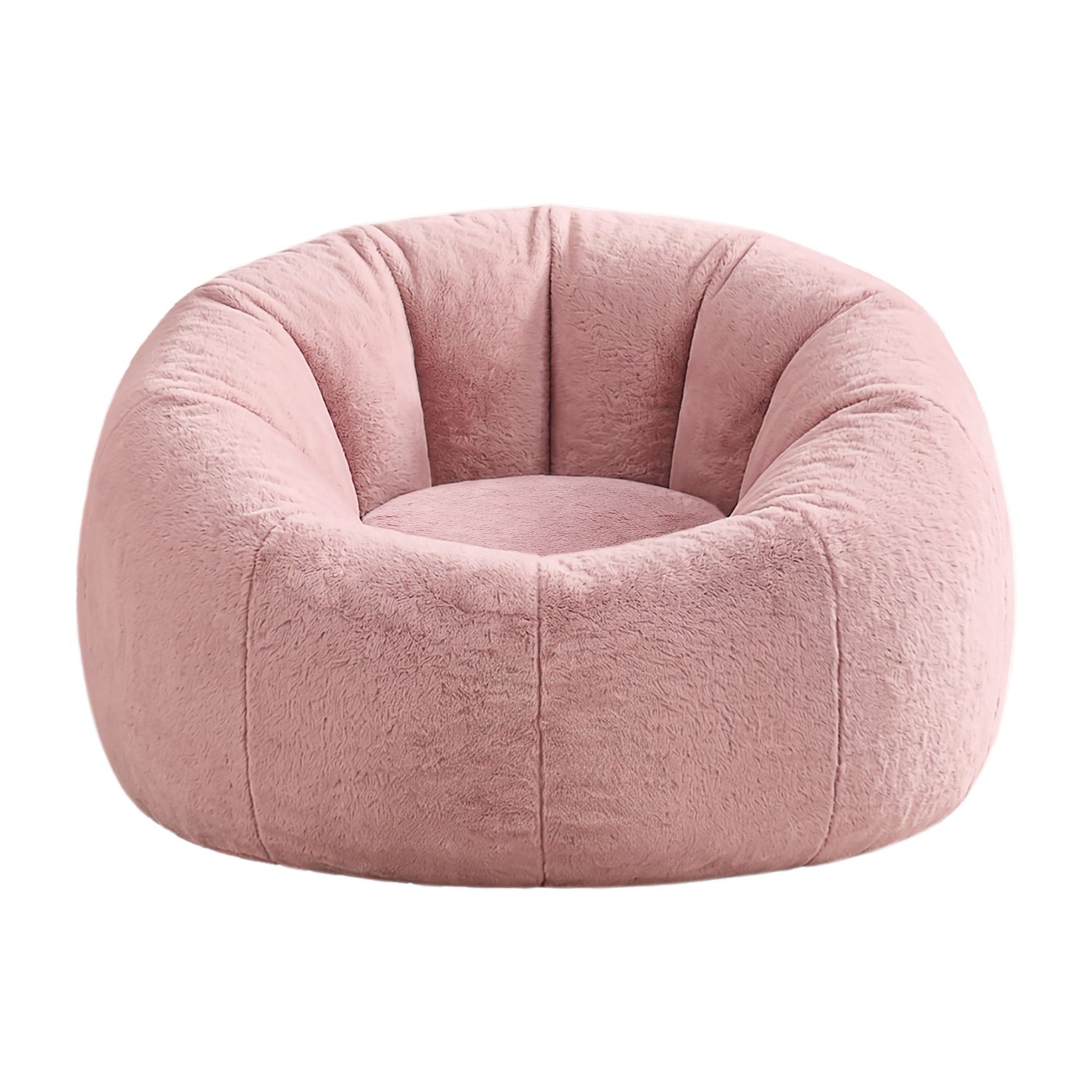 Artiss Faux Fur Round Bean Bag Chair Cover - Pink