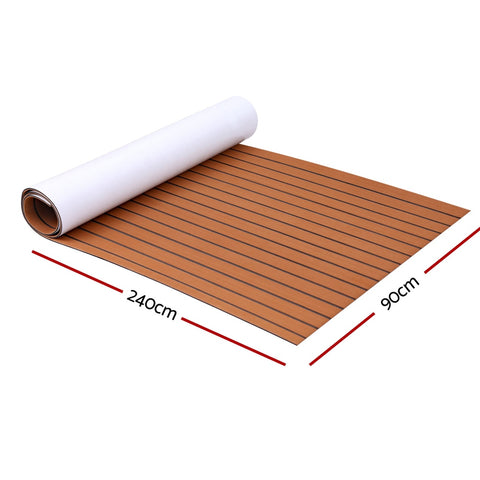 Seamanship EVA Foam Boat Flooring Mat - Dark Brown, 240 x 90cm
