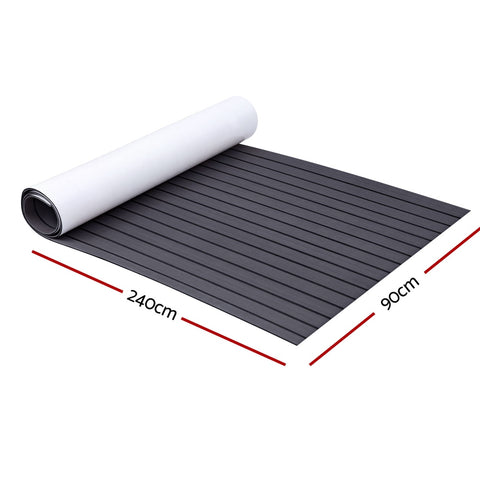 Seamanship EVA Boat Flooring Mat 240x90cm Dark Grey Anti-Slip Weather-Resistant - SuperSaverAU - view 2