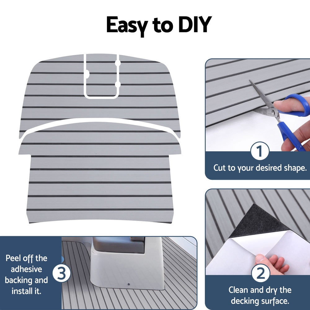 Seamanship EVA Foam Boat Flooring Mat - Light Grey, 240 x 90cm