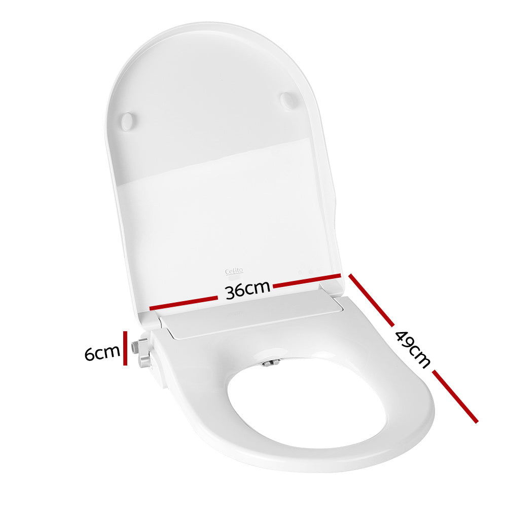 Cefito Non-electric Bidet Toilet Seat Cover 49cm x 36cm, Self-cleaning Nozzles - SuperSaverAU - view 2