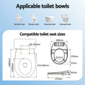 Cefito Non Electric Bidet Toilet Seat O-Shape Dual Nozzle Soft Close WaterMark DIY - SuperSaverAU - view 3