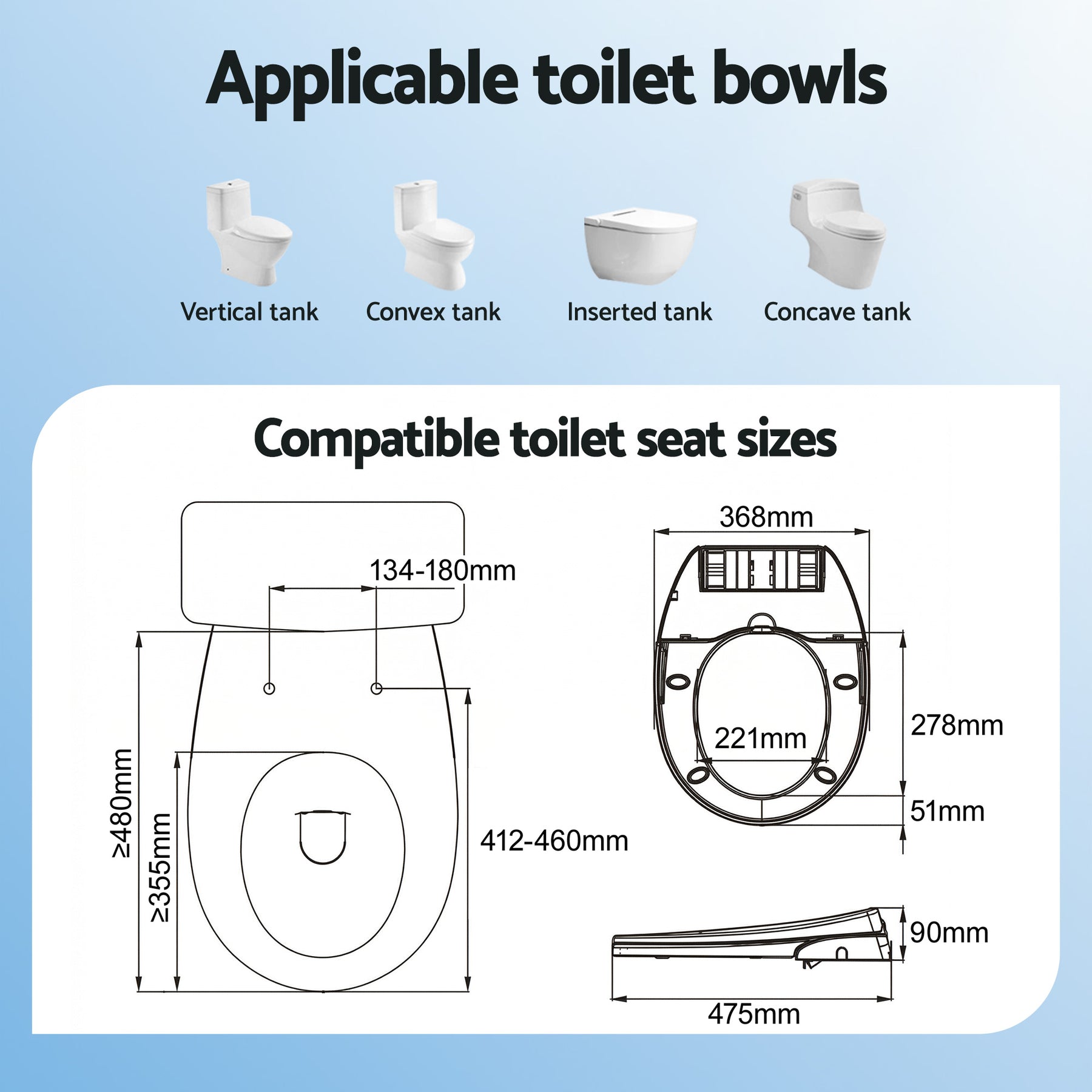 Cefito Non Electric Bidet Toilet Seat O-Shape Dual Nozzle Soft Close WaterMark DIY - SuperSaverAU - view 3
