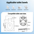 Cefito Non Electric Bidet Toilet Seat D-Shape Dual Nozzle Soft Close WaterMark DIY - SuperSaverAU - view 3