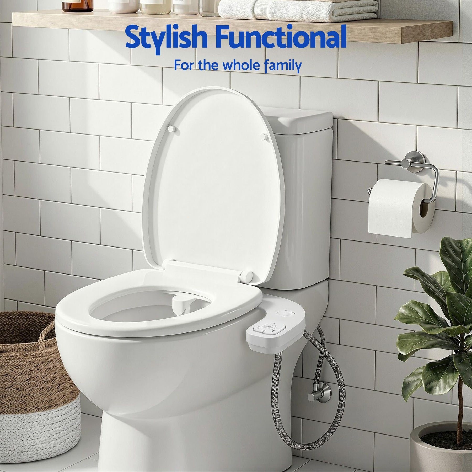 Cefito Ultra-Slim Bidet Attachment Detachable Bidet with Self-Cleaning Dual Nozzle Non-Electric Adjustable Water Pressure, Cold Water Toilet Bide - SuperSaverAU - view 9