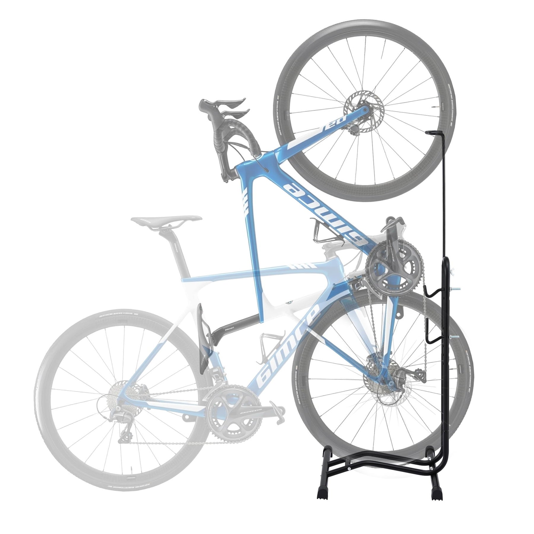 Weisshorn Black 4-in-1 Vertical Bike Stand with Adjustable Height