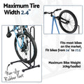 Weisshorn Black 4-in-1 Vertical Bike Stand with Adjustable Height