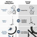 Weisshorn Black 4-in-1 Vertical Bike Stand with Adjustable Height