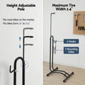 Weisshorn Black 4-in-1 Vertical Bike Stand with Adjustable Height