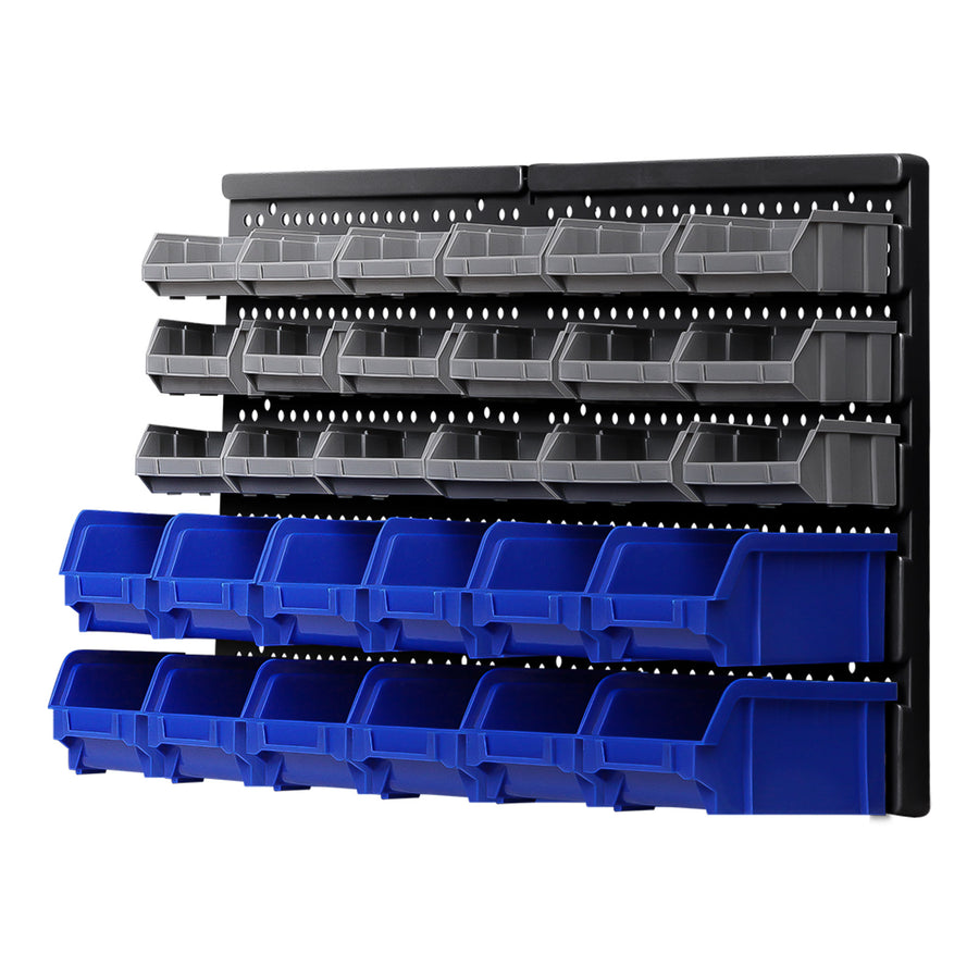 Giantz 30 Storage Bin Rack Wall Mounted - SuperSaverAU - view 1