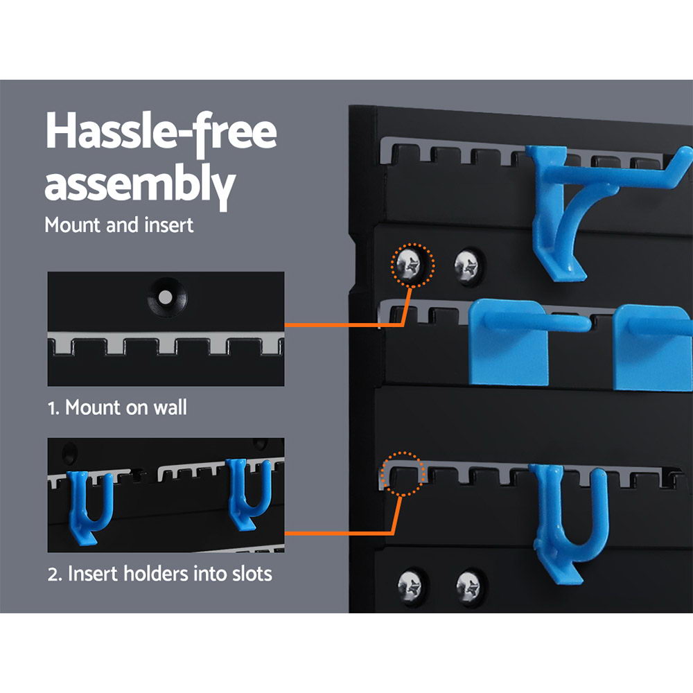 Giantz 54 Storage Bin Rack Wall Mounted Tools - SuperSaverAU - view 6