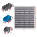 Giantz 48 Storage Bin Rack Wall Mounted Steel Board - SuperSaverAU - view 2