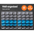 Giantz 48 Storage Bin Rack Wall Mounted Steel Board - SuperSaverAU - view 5