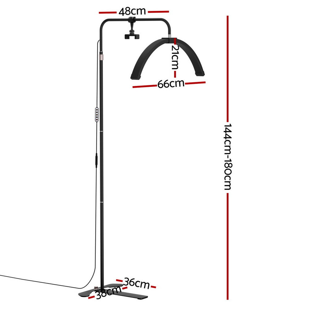 Embellir LED Beauty Light Half Moon Lamp - Adjustable & Remote Control