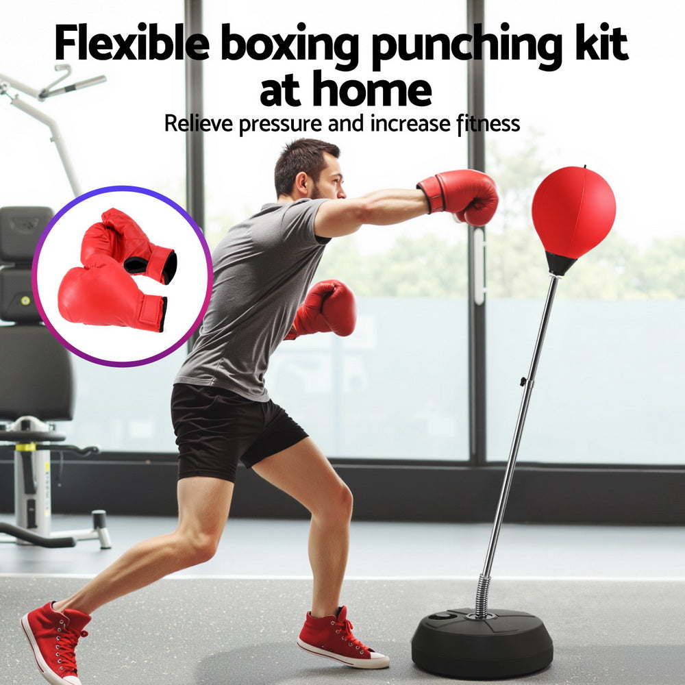 Everfit 150cm Adjustable Freestanding Punching Bag Stand with Gloves & Pump - SuperSaverAU - view 4